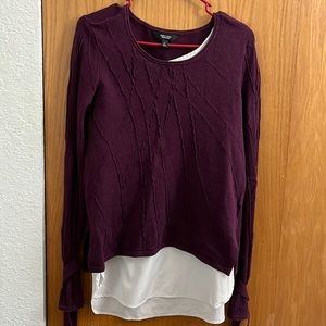 Simply Vera Sweater with woven tank top Woman’s Medium